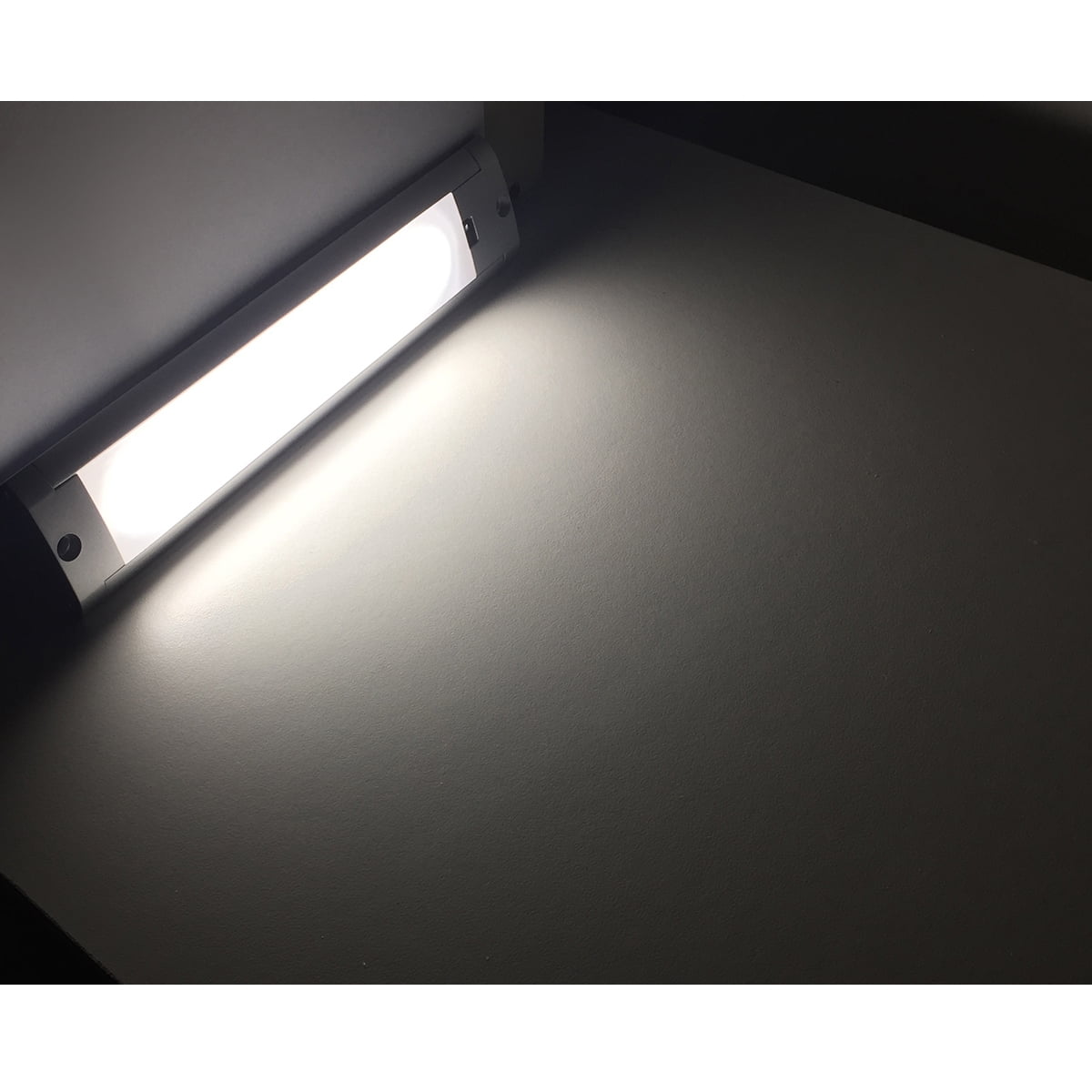 Dream Lighting 8.6" Sweep Sensor LED Under Cabinet Light,for RV Camper Kitchen Closet,Black Shell,Bright White
