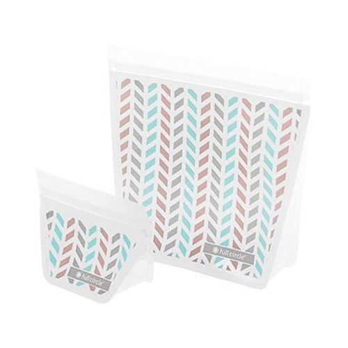 Full Circle ZipTuck Reusable Plastic Bags Mini & Travel Set, Chevron