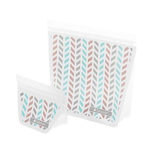 Full Circle ZipTuck Reusable Plastic Bags Mini & Travel Set, Chevron