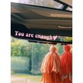 thumbnail image 2 of 1pc Car Co-pilot You Are Enough Lettering Rearview Mirror Sticker, 2 of 3