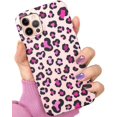 thumbnail image 1 of Case Compatible with iPhone 12 Pro Max 6.1 Inch, Luxury Anti-Scratch Leopard Print Soft Slim Fit Lightweight Fashion Design Pattern Cover for Women Girls, Pink Cheetah, 1 of 7