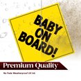 thumbnail image 2 of Zone Tech Vehicle Bumper Magnet 'Baby On Board' Effective Bumper Decal Neon Yellow, 2 of 6