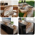 thumbnail image 6 of Brown Ombre Table Runner 120 Inches Long, Modern Geometric Abstract Aesthetic Cream Kitchen Coffee Dining Table Decoration for Home Party Birthday Wedding Home Decor 13x120 Inches, 6 of 8