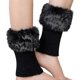 thumbnail image 1 of Women Girls Leg Warmers Warm Boot Cuffs Knitted Short Crochet Boot Cover Thermal-df, 1 of 5
