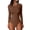 04-Brown, variant on Long Sleeve Bodysuits Top for Women Crewneck Slim Fit Tight Body Suits,Compression Tee Shirts,Ribbed Knit Bodyshirt,Crotch Open,Casual Layer Undershirts Clothing