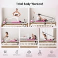 thumbnail image 4 of FASTES Foldable Pilates Reformer Machine for Home Gym,78" Balanced Body Pilates Exercise Equipment with Jump Board, Pink, 4 of 8