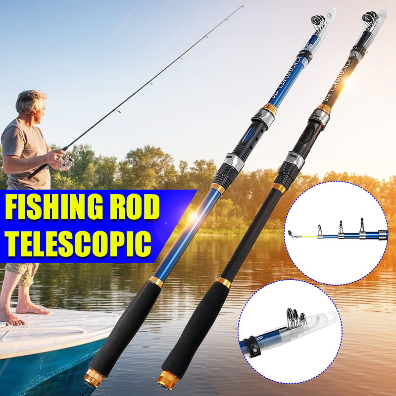 US Portable Casting Telescopic Fishing Rod Rod Carbon Fiber Travel Pole Casting 