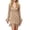 Khaki, variant on Bxsruta Womens Dressy Shift Dress Long Sleeve V Neck Fringe Mini Dresses for Women Party