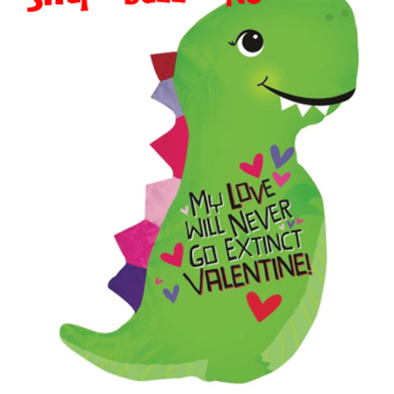 Val26 Never Go Extinct Stick Balloon