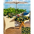 thumbnail image 5 of Outdoor Tablecloth with Umbrella Hole for Patio/Picnic/Party/Camping, Orange Lemon Waterproof Table Cloth Rectangle Table Cover Washable, Spring Leaves Vintage Pastoral Country 60"x 102", 5 of 7