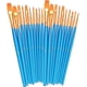 thumbnail image 1 of Juego de 20 pinceles de punta redonda, pelo de nailon para pintura acrílica, óleo, acuarela, arte facial, miniaturas y pintura rupestre, 2 paquetes, azul, 1 of 7