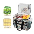 thumbnail image 2 of FORMRS Insulated Cooler Bag 24 Cans Capacity Soft Leakproof Lunch Box with Side Pockets, Green Art Pattern, 2 of 7