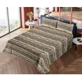 thumbnail image 4 of Ambesonne Contemporary Fitted & Flat Sheet with Sham 3 Pcs Set, Lace Motif Geometric, Twin, Dark Magenta Brown, 4 of 5