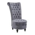 thumbnail image 2 of HomCom Chesterfield Chair, Soft Grey, 2 of 9