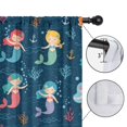 thumbnail image 4 of Blackout Kids Curtains,Dark Blue Mermaid Pattern Childrens Insulated Curtains Set Of 2,Bedroom Essentials,Toddler Room Decor 42"x84", 4 of 5