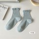 thumbnail image 1 of Zhuge 10 pares de calcetines de algodón para mujer, calcetines de vestir finos, suaves y cómodos, calcetines por encima del tobillo para uso casual, calcetines deportivos (azul), 1 of 2