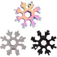thumbnail image 1 of 18-en-1 Flocon de Neige Multi-Outils, Flocon de Neige en Acier Inoxydable Porte-Clés Outil Combinaison Compact Portable, 1 of 4