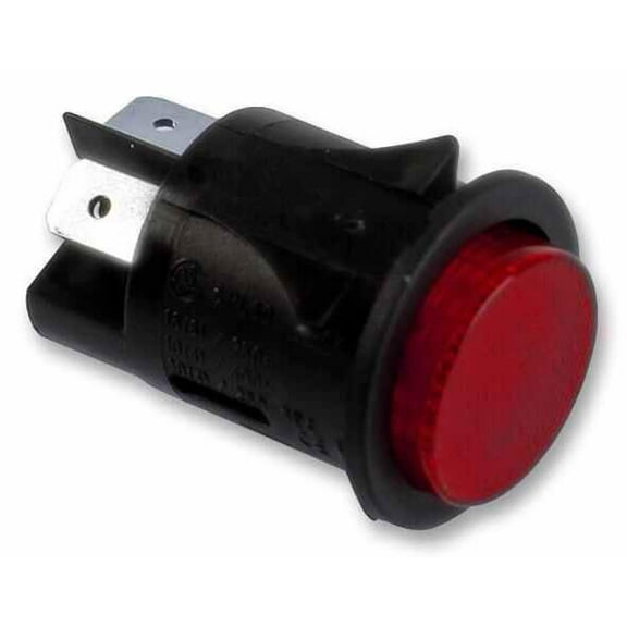 EVEREL Pushbutton Switch DPST Off-(On) Latching 25mm 250V AC 16A Illuminated Red