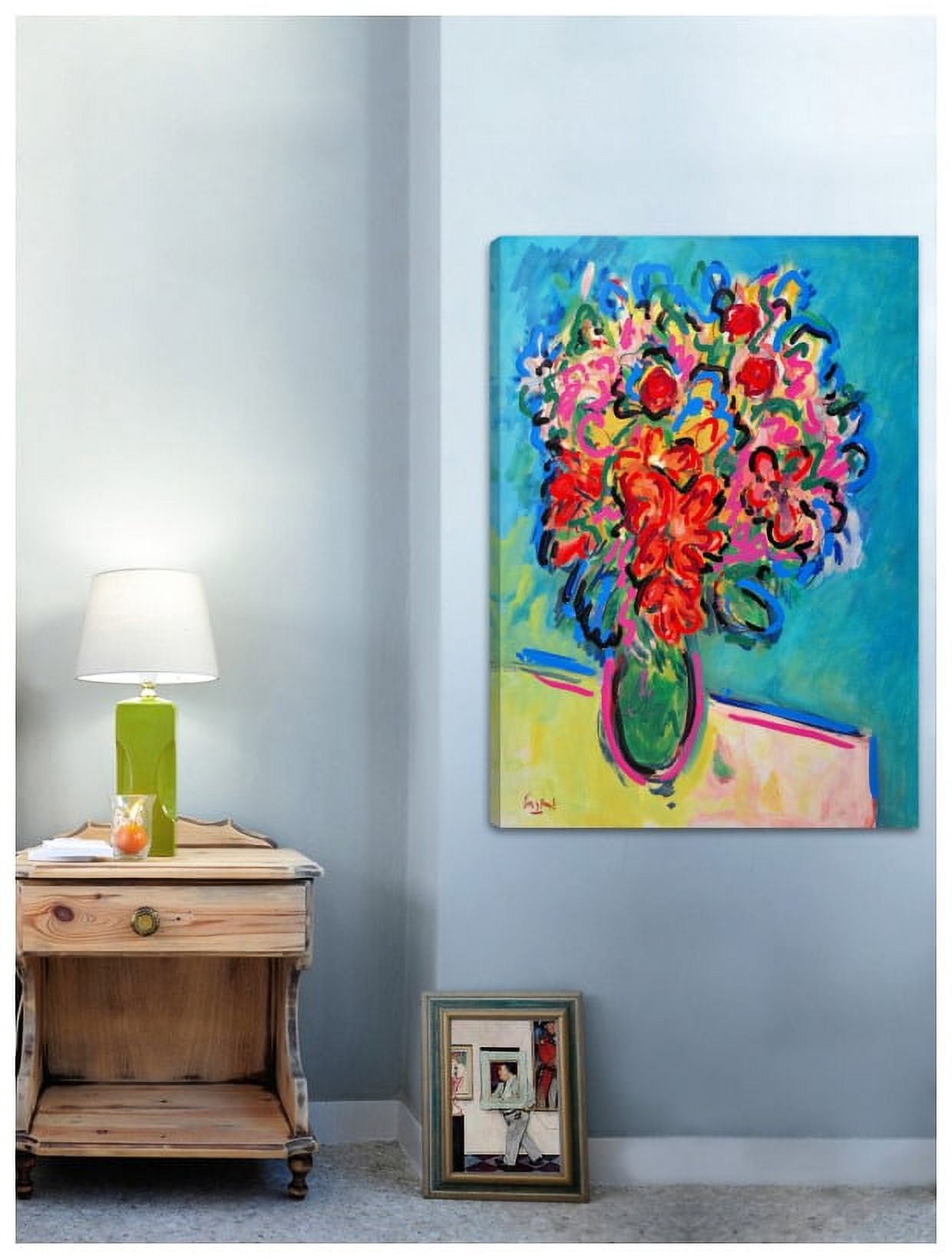 Marmont Hill 'Red And Pink Bouquet' by Wayne Ensrud Painting Print on Wrapped Canvas