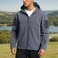 thumbnail image 1 of MHFRRA Chaqueta con Capucha para Exteriores, Cálida, Resistente Al Viento, Suave, Térmica, con Capucha para Clima Frío Gris, 1 of 4