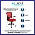 thumbnail image 4 of Flash Furniture Mid-Back Red Mesh Swivel Task Office Chair with Chrome Base and Arms, 4 of 12