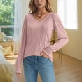 thumbnail image 2 of EDFBUYKRS Chiffon Blouse Fall Women Lightweight Sunscreen Shirt Long Sleeve Block S, 2 of 4