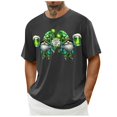 thumbnail image 4 of KIHOUT T-shirts de la Saint-Patrick pour Hommes, T-shirts à Manches Courtes d'Été pour Hommes, Imprimé Graphique Vert, Col Rond, en Liquidation, Taille P-2TG, 4 of 5