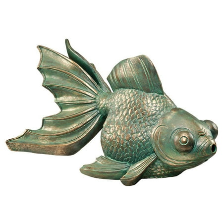 Butterfly Asian Koi Piped Spitter Statue