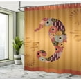 thumbnail image 5 of Ambesonne Animal Shower Curtain, Seahorse Ornate Floral, 69"Wx84"L, Multicolor, 5 of 5