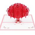 thumbnail image 5 of Tarjeta romántica emergente KAIYANG 3D árbol de corazones rojos, 5 of 5