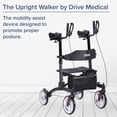 thumbnail image 2 of Upright Walker Drive Medical Elevate gris con asiento, 2 of 7