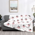 thumbnail image 2 of Uemuo Umbrella Cat Printed Throw Blanket for Couch, Fluffy Fuzzy Blankets for Bed, Sofa, Cozy Flannel Faux Fur Blanket-50"x40", 2 of 6