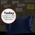 thumbnail image 5 of Ntbay 1 Pack 100% Mulberry Silk Queen Pillowcase with Hidden Zipper, Luxurious Both Side 19 Momme Pillow Case, 20" x 30", Navy Blue, 5 of 6