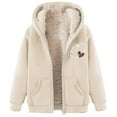 thumbnail image 2 of Women Winter Hoodies Zip Up Fleece Long Sleeve Warm Sweatshirts Jacket, 2 of 6