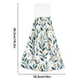 thumbnail image 6 of Yayeee Kitchen Hanging Hand Towels Set of 2 with Loop Bathroom Absorbent Tie Towel, Darker Leafy Pattern, 6 of 7