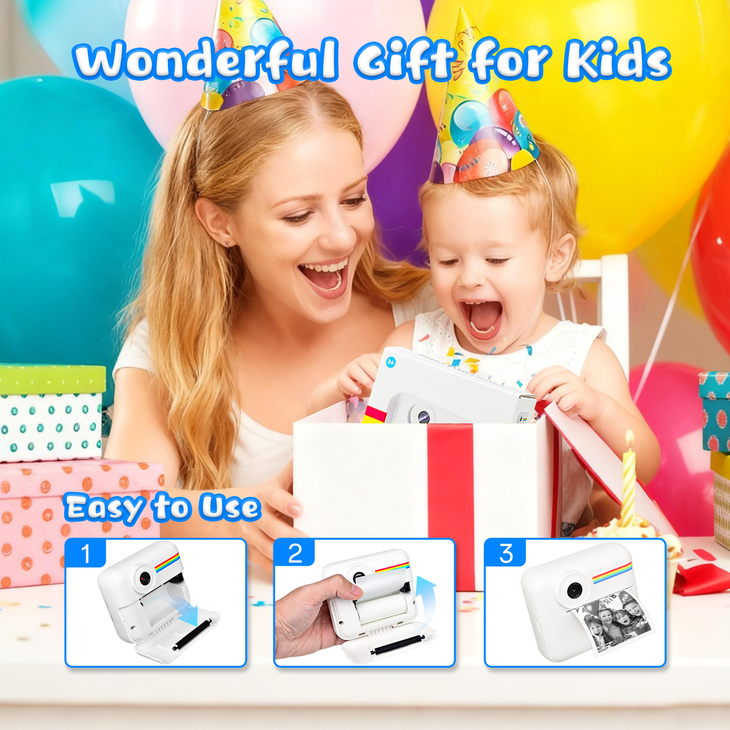 Askmuse Kids Instant Print Camera, 48MP, 1080P, 2.4" Screen photo 4