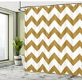 thumbnail image 4 of Ambesonne Shapes Shower Curtain, Chevron Art Classic Zigzag, 69"Wx84"L, Pale Coffee, 4 of 4