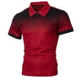 thumbnail image 4 of FAVIPT Men's 2024 Summer Shirts Men's Polo Shirts Short Sleeve Casual Polo T Shirt Big and Tall Color Block Slim Fit Golf Shirts for Men Plus Size Polo Tops with Pocket Red XL, 4 of 5