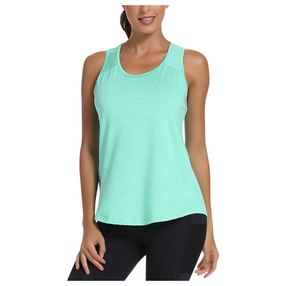 Womens Workout Tank Tops Lightweight Sleeveless Racerback Shirts Breathable Loose Fit Tops for Athletic Running Tennis Yoga