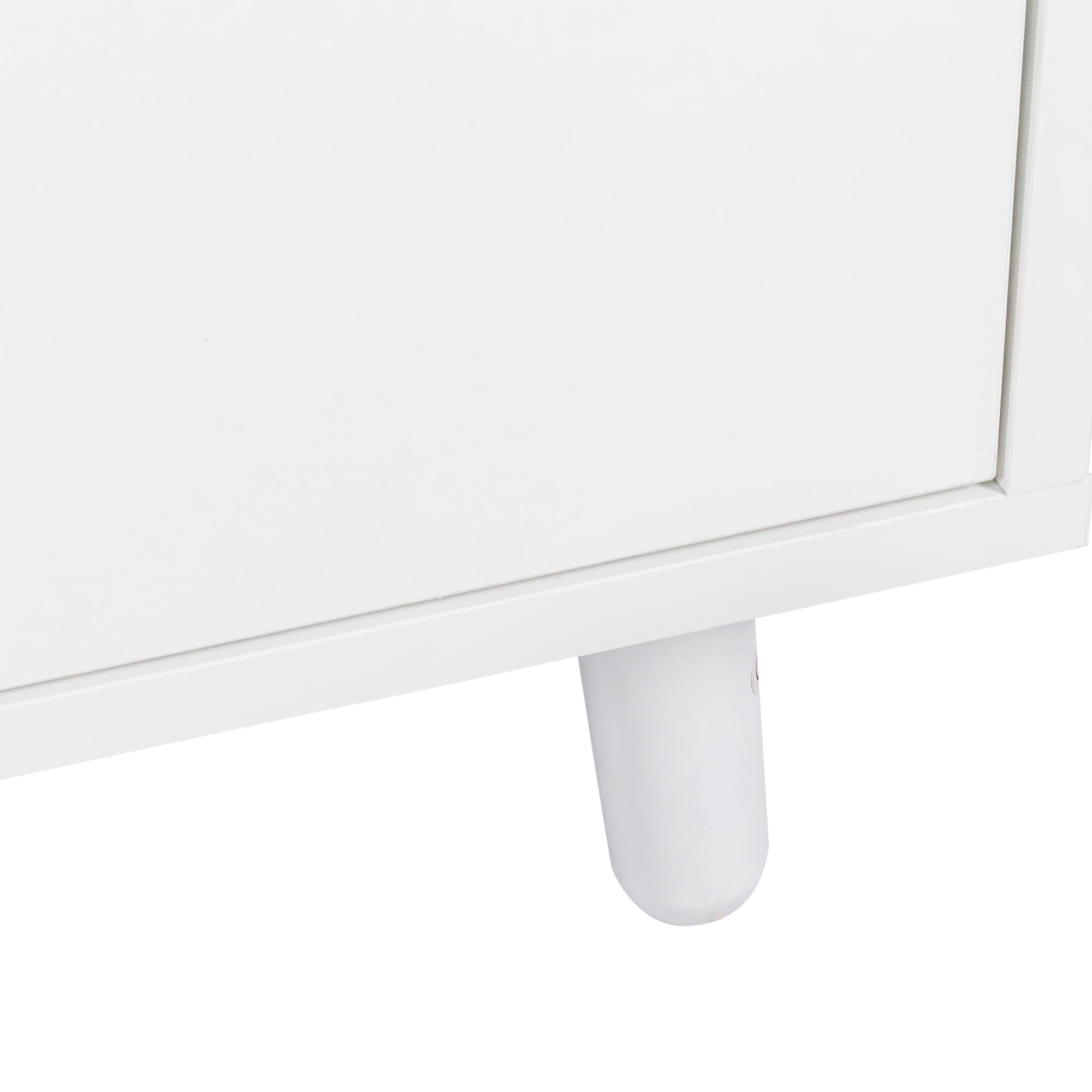 Mintazer 63" W Large Kitchen Hutch Cabinet with 4 Doors & 4 Drawers, Freestanding Pantry Storage with Microwave Shelf for Kitchen Dining Room, White