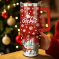 thumbnail image 7 of Christmas Tumbler 40 oz Christmas Tumblers with Handle and Straw Farmhouse Red Snowman Stainless Steel Insulated Coffee Cups Mugs Christmas Gifts Stuff Decor for Women Girls, 7 of 7