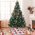 thumbnail image 7 of Lsque Sweet Red Fruit Print Christmas Tree Skirt, Tree Skirt with Ties or Velcro, Perfect for Holiday Decorations, Halloween, and New Year-30", 7 of 7