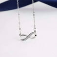 thumbnail image 4 of Women's Infinity Necklace 925 Sterling Silver, Necklace with Endless Symbol, 18", Adjustable, 4 of 8