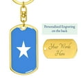 thumbnail image 3 of Somalia Flag Swivel Keychain Dog Tag Stainless Steel or 18k Gold, 3 of 8
