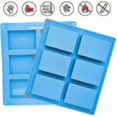 thumbnail image 4 of 6-Cavity Silicone Soap Mold Set, Rectangle Shape, High-Quality Durable Silicone for Easy DIY Crafting, 4 of 4