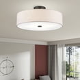 thumbnail image 6 of Livex Lighting Meridian 8" 4-Light Metal & Fabric Semi Flush in English Bronze, 6 of 18