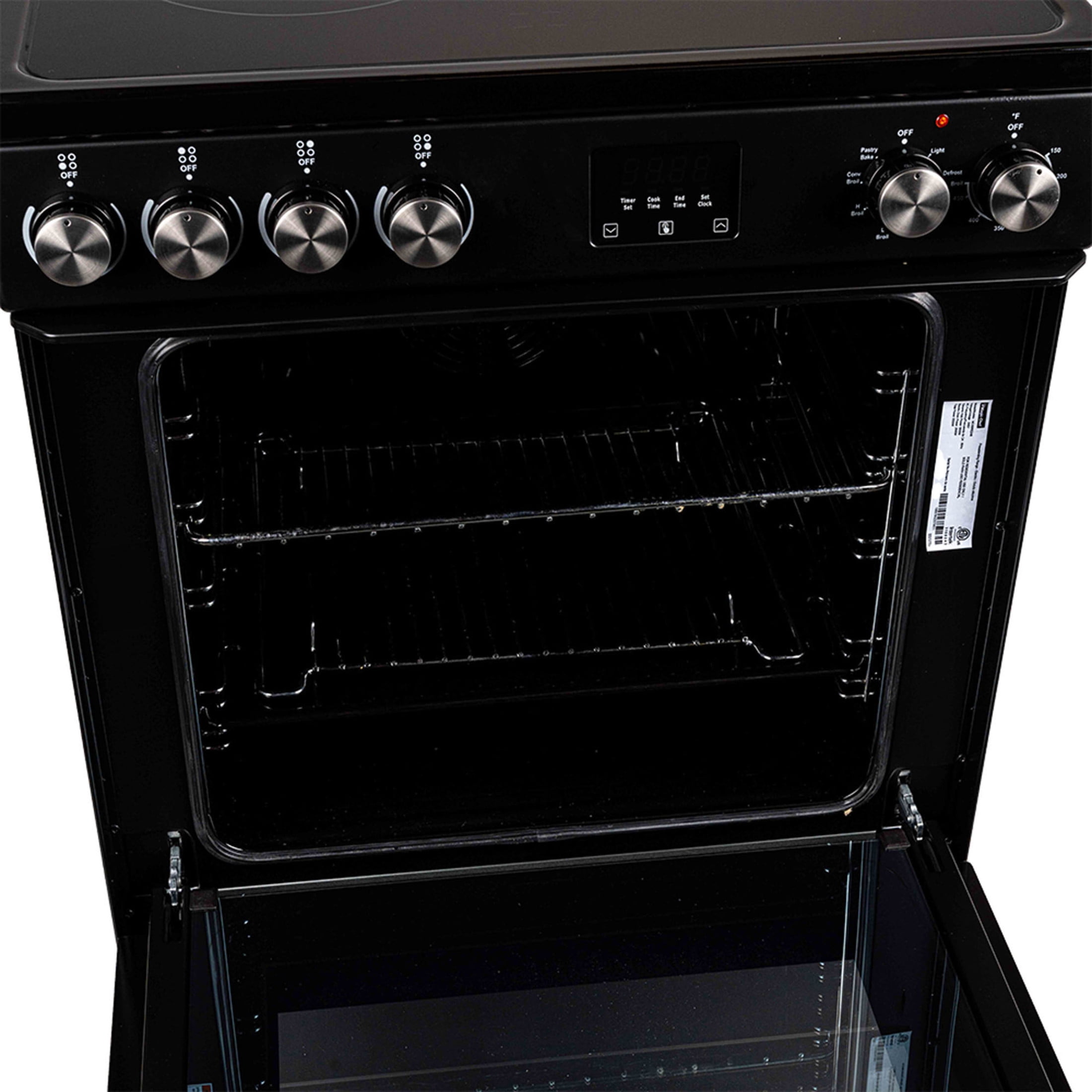 Magic Chef 24 in 4 Element Freestanding Electric Range in Black in Black