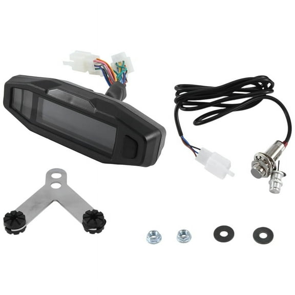 Universal Motorcycle Speedometer Tachometer Oil Gauge HD Screen Digital Meters Instrument Cluster Turn Signal Light(D)