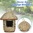 thumbnail image 4 of Ruifaya Hummingbird birds House Hand-woven Straw Birdhouses Hanging Nests House W0N9., 4 of 9