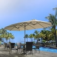 thumbnail image 2 of AECOJOY 15x9ft Double-Sided Patio Umbrella Outdoor Market Umbrella Large Umbrella Table Umbrellas with Crank Air Vents for Deck Pool Patio (1.9" Pole, Orange), 2 of 14